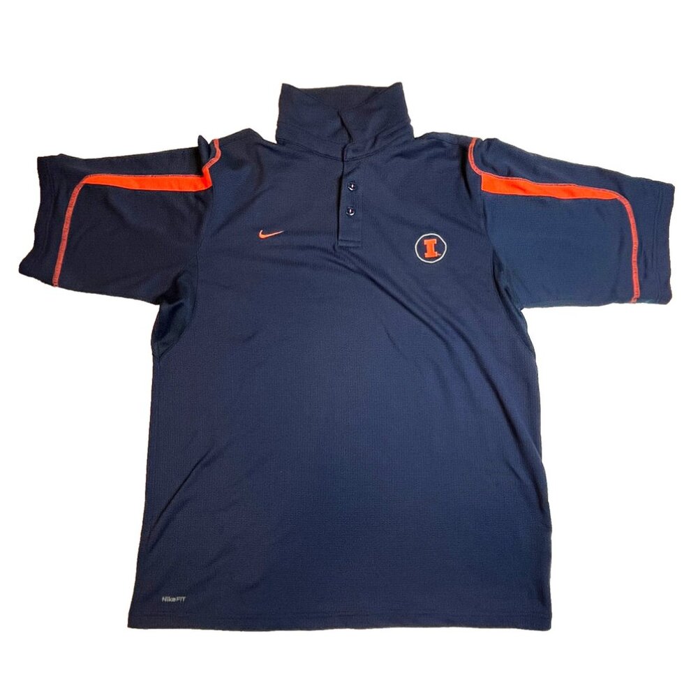 U of I Nike Golf Polo Mens Large Shirt University of Illinois Fighting Illini L